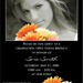 Orange Flowers Graduation Announcement