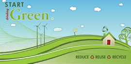 Start Thinking Green Backlit 12x24 inch Banner